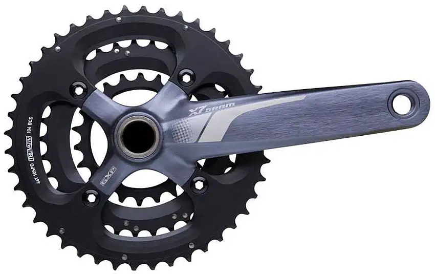 Vevparti SRAM X7 3 x 9 växlar GXP q-faktor 167.5 mm 44/33/22T 170 mm grå