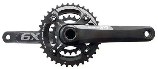 Vevparti SRAM X9 Fat Bike 2 x 10 växlar GXP 36/22T 170 mm svart/grå