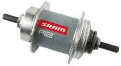Baknav SRAM Automatix för fälgbroms 20"/22"/24" 2 växlar 28H 120/130 mm svart/silver
