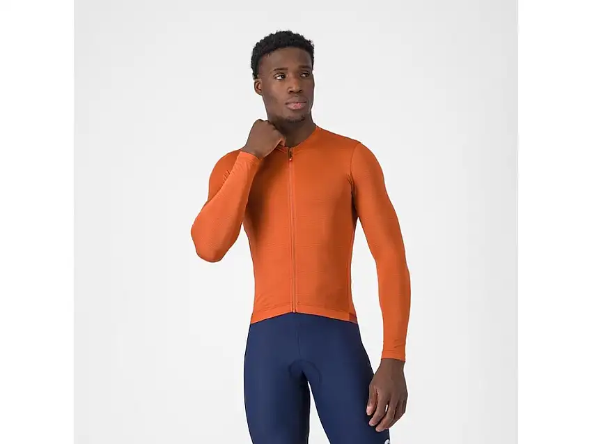 Castelli Espresso 2 LS cykeltröja långa ärmar paprika herr