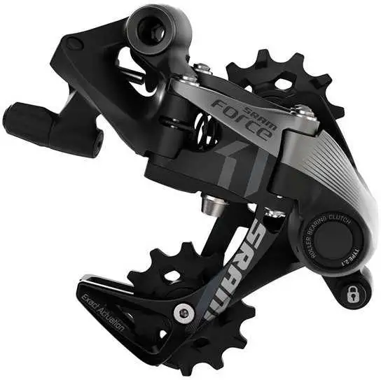 Bakväxel SRAM Force CX1, 10/11 växlar, long cage, svart/grå