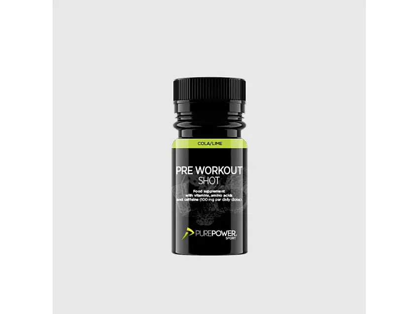 PurePower Pre-workout Shot PWO Energishot cola lime med koffein 60 ml