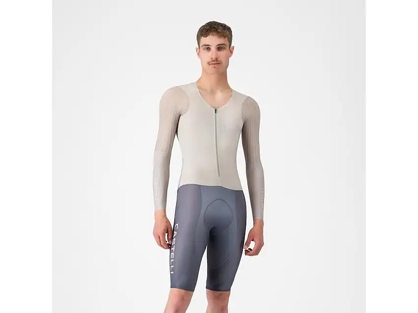 Castelli Body Paint V TT speedsuit långärmad silver moon/clay/smoky gray herr