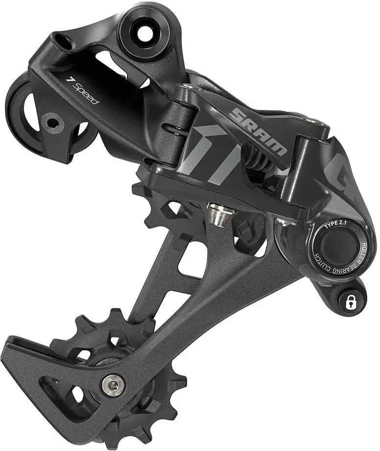 Bakväxel SRAM GX DH, 7 växlar, medium cage, svart/grå