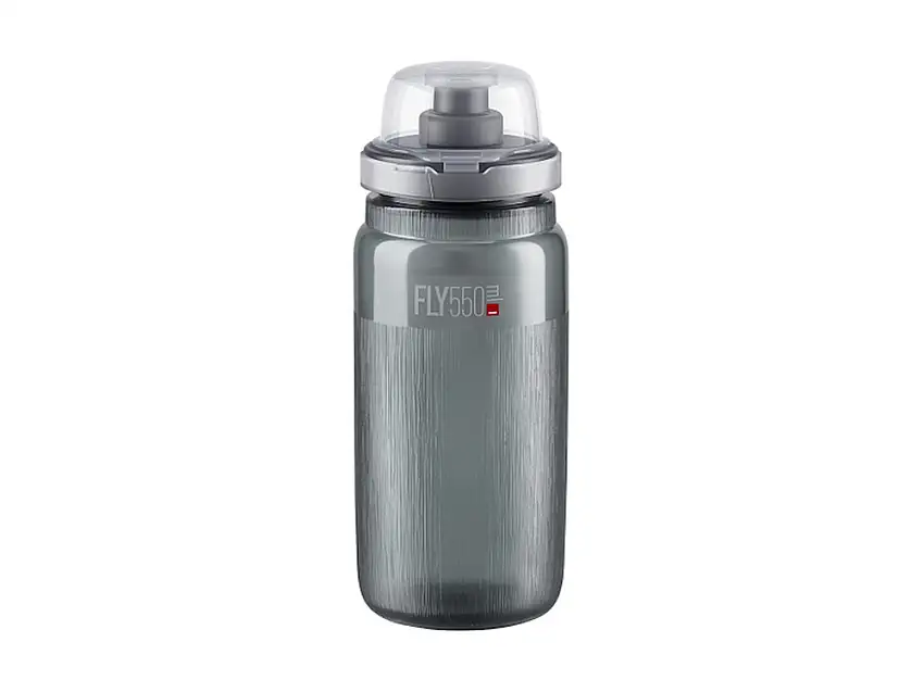 Elite Fly Tex MTB vattenflaska 550 ml smoke med grå logo
