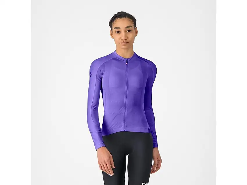 Castelli Espresso 2 W LS cykeltröja långa ärmar ultraviolett dam