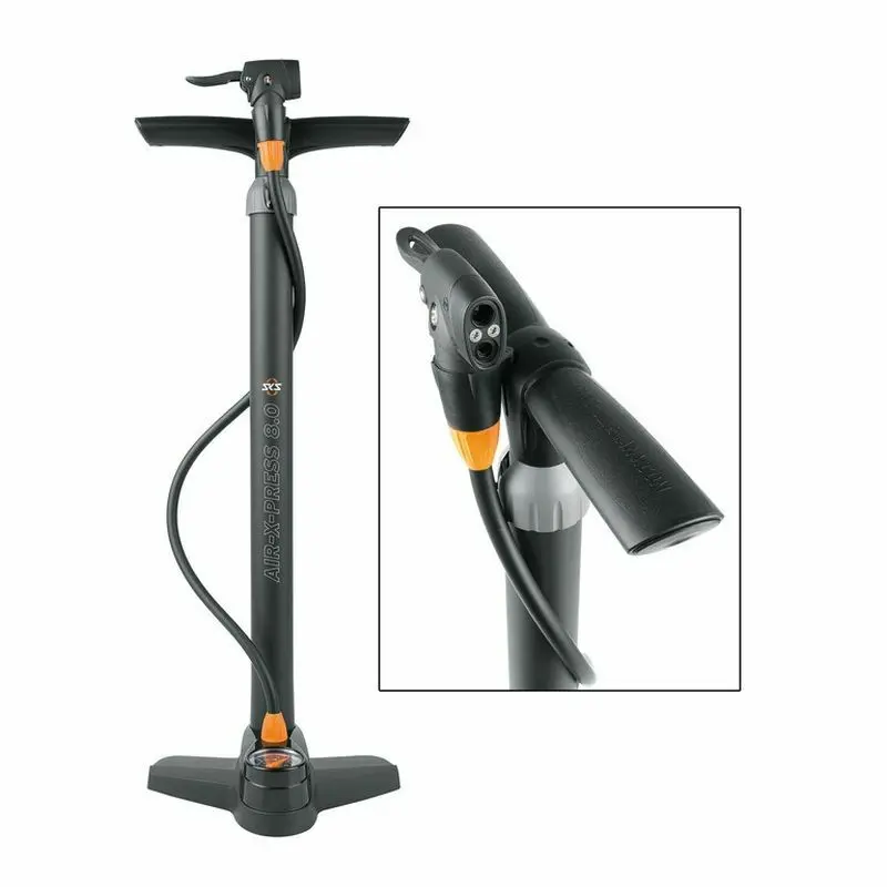 Fotpump med tryckmätare SKS Air-X-Press 8
