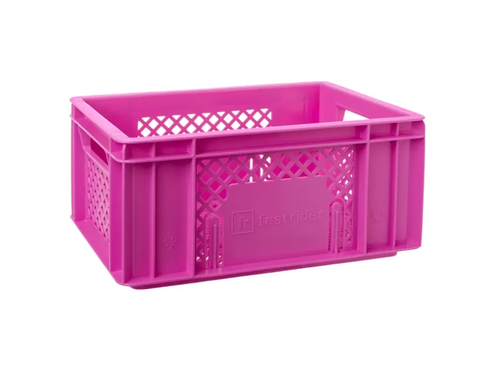 FastRider Crate S plastkorg till för fram och bak 8L pink
