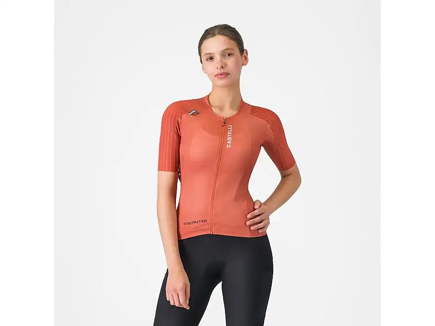 Castelli Unlimited Pro 2 W cykeltröja kortärmad paprika dam