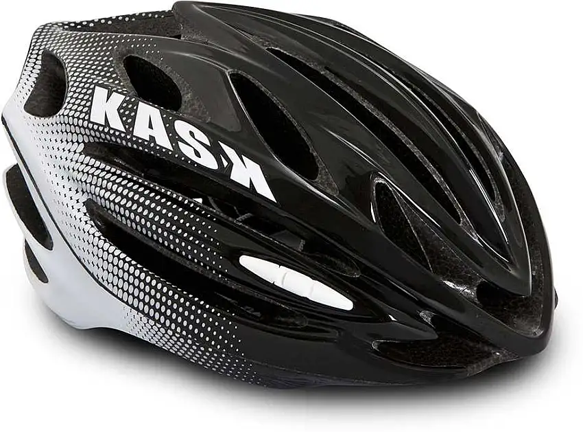 Cykelhjälm Kask 50Nta svart/vit
