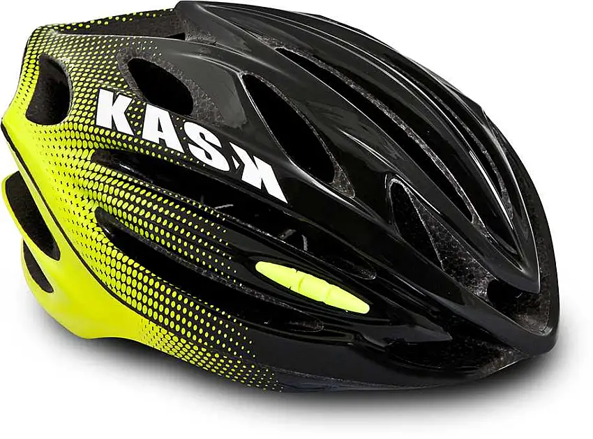 Cykelhjälm Kask 50Nta svart/gul