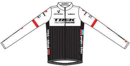Tröja Trek Factory Racing RSL Thermal lång ärm svart/vit/röd
