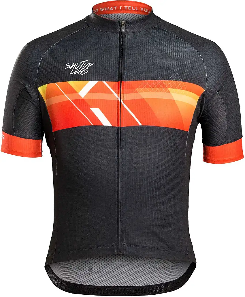 Tröja Bontrager Shut Up Legs kort ärm svart/orange