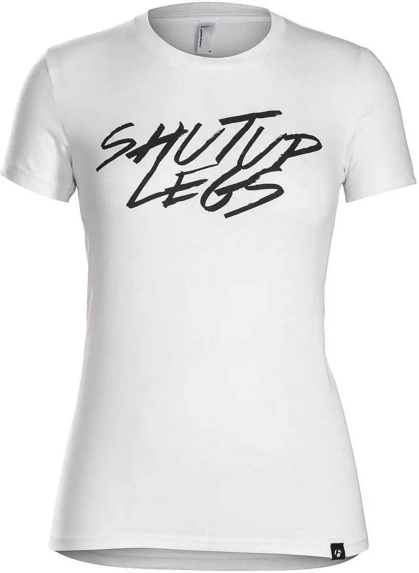 T-Shirt Bontrager Shut Up Legs kort ärm dam vit
