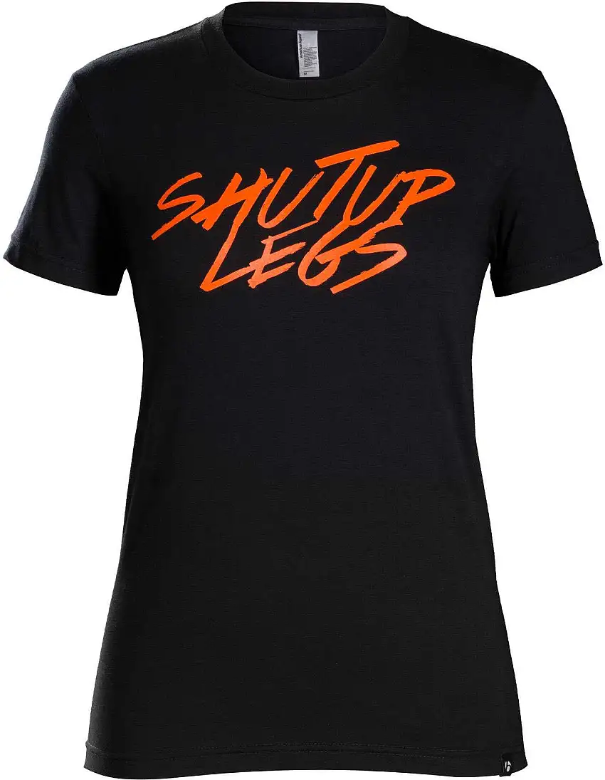 T-Shirt Bontrager Shut Up Legs kort ärm dam svart/orange