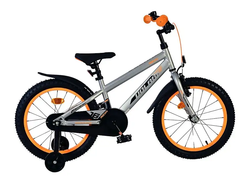 Volare Rocky barncykel 18'' med stödhjul grå