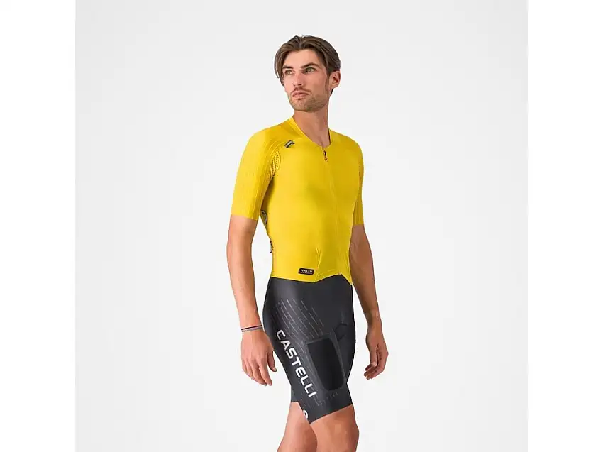 Castelli Unlimited Speedsuit kortärmad mango mojito/svart/elfenben herr