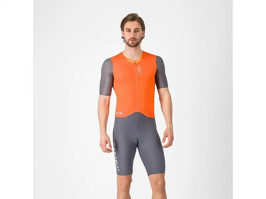Castelli Saturday Morning skinsuit brilliant orange/vivid orange herr