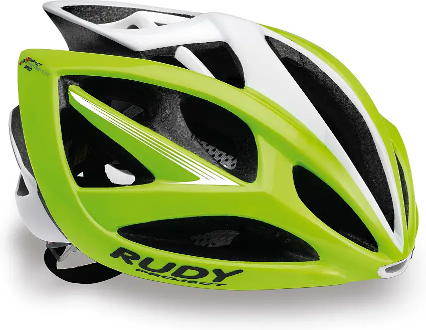 Cykelhjälm Rudy Project Airstorm hi-vis lime/vit