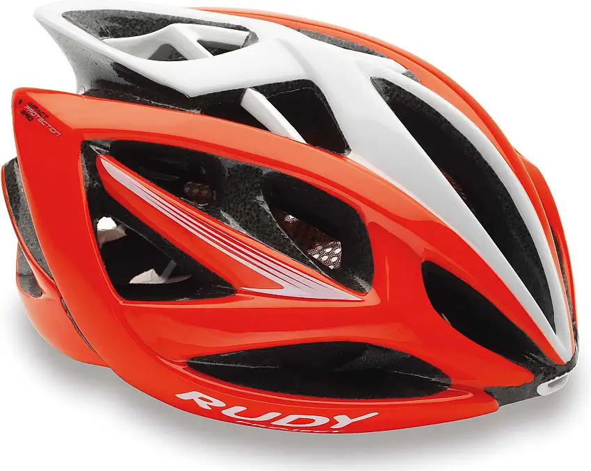 Cykelhjälm Rudy Project Airstorm hi-vis röd/vit