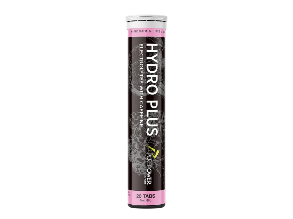 PurePower Hydro Plus hallon/lime tabletter med koffein 1x20 st