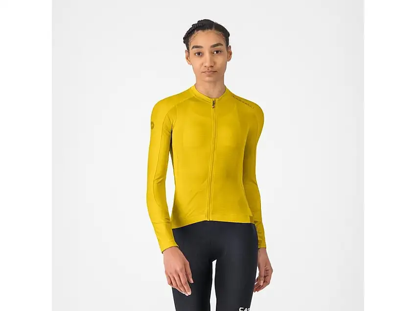 Castelli Espresso 2 W LS cykeltröja långärmad mango/mojito dam