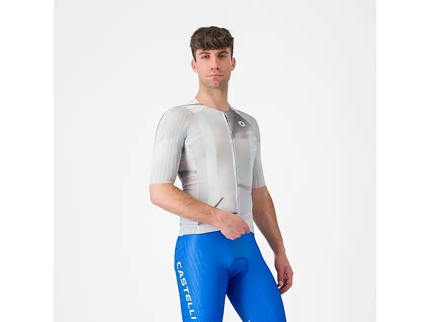 Castelli Aero Race 8S cykeltröja kortärmad smoky gray herr