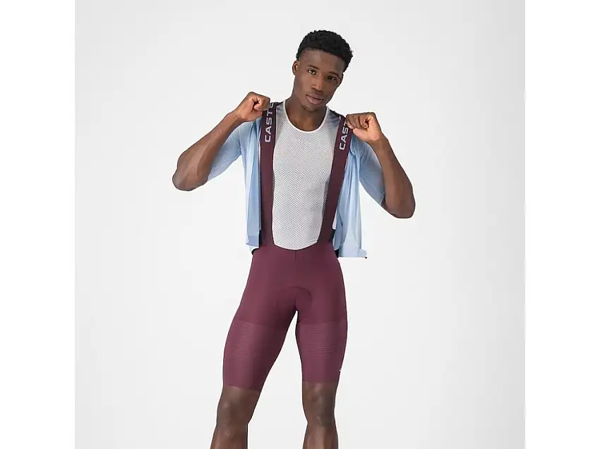 Castelli Premio Evo bibshorts deep bordeaux/winter sky herr