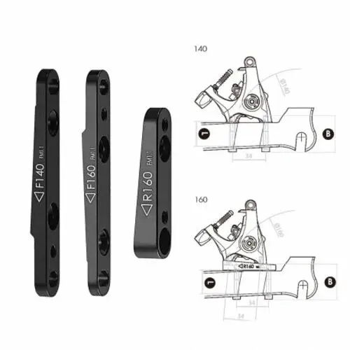 Frontadapter Tektro f-5 - flat mount 140/160