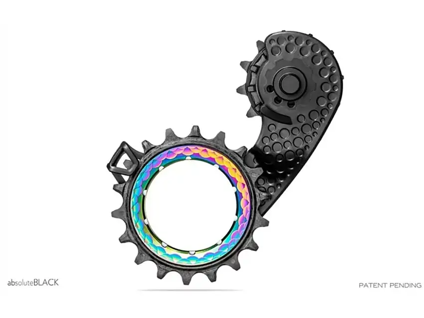 AbsoluteBlack HOLLOWcage Pulleyhjul Shimano R8000/R9100 Svart/Oil Slick