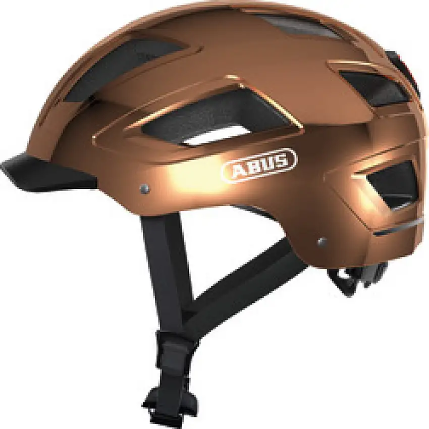 ABUS Hyban 2.0 cykelhjälm LED Chrome Rosé