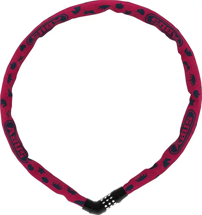 Abus Steel-O-Chain 4804 75 cm Pink m. Symboler