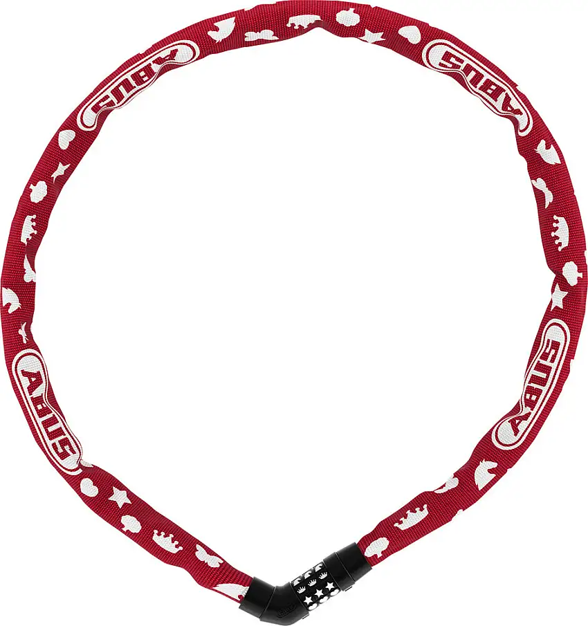 Abus Steel-O-Chain 4804 75 cm Röd m. Symboler