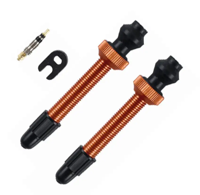 Barbieri 45mm ventil set till tubeless Orange
