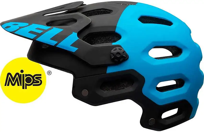 Cykelhjälm Bell Super 2 MIPS svart/blå