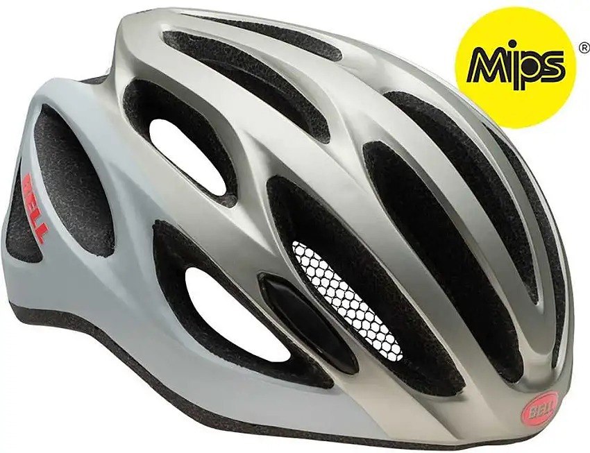 Cykelhjälm Bell Tempo MIPS dam matt platinum/vit repose