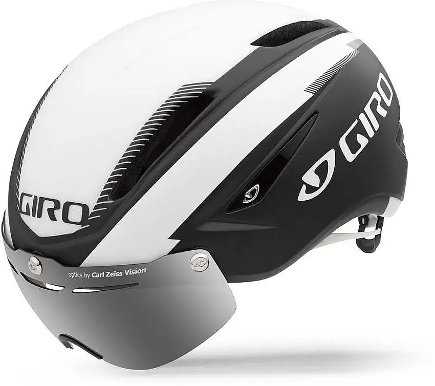 Cykelhjälm Giro Air Attack Shield matt svart/vit