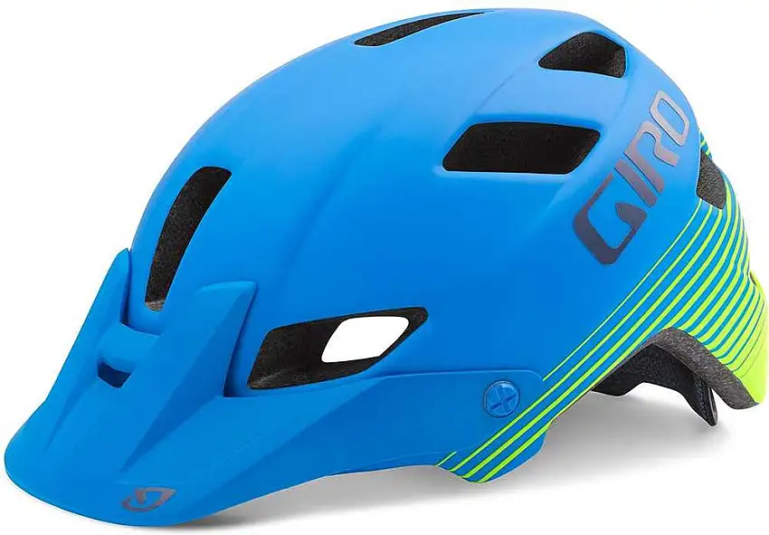 Cykelhjälm Giro Feature MIPS matt blå/lime