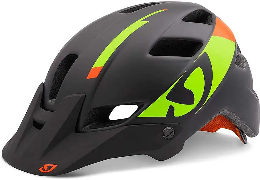 Cykelhjälm Giro Feature MIPS matt svart/lime/flame