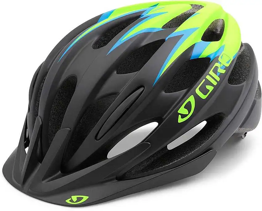 Cykelhjälm Giro Raze svart/lime/blå