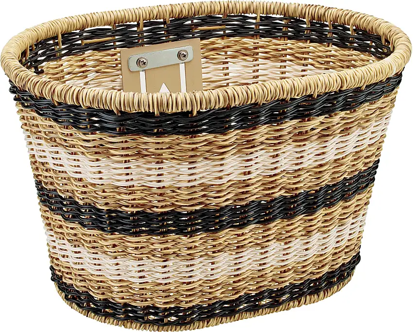Cykelkorg Electra Plastic Woven fram brun/svart/vit