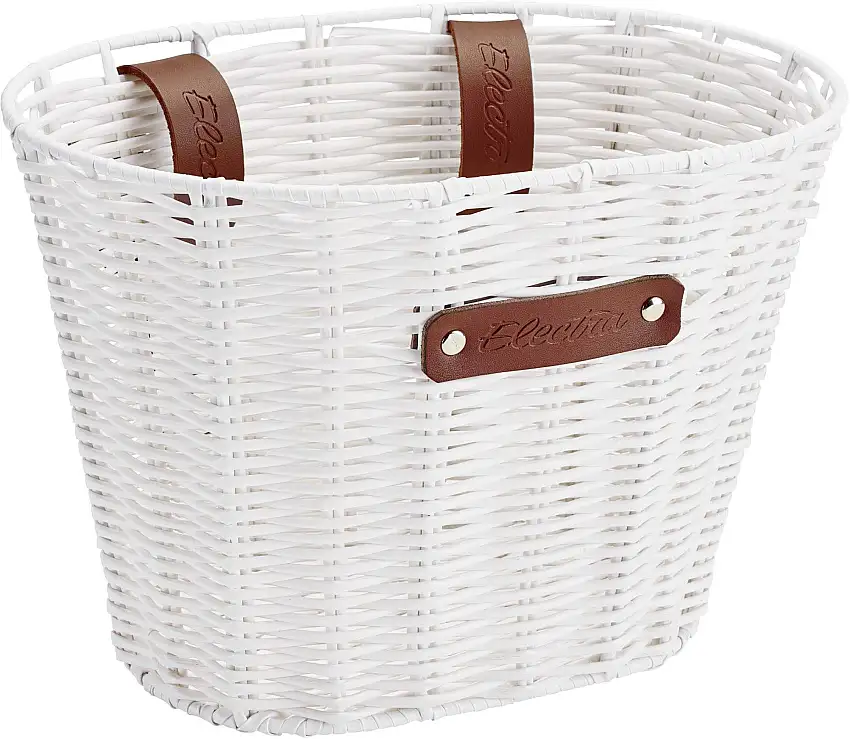 Cykelkorg Electra Plastic Woven fram vit
