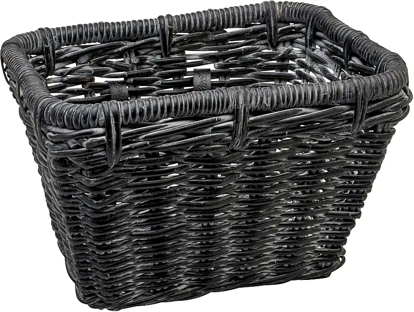 Cykelkorg Electra Woven Rattan Rectangular fram svart