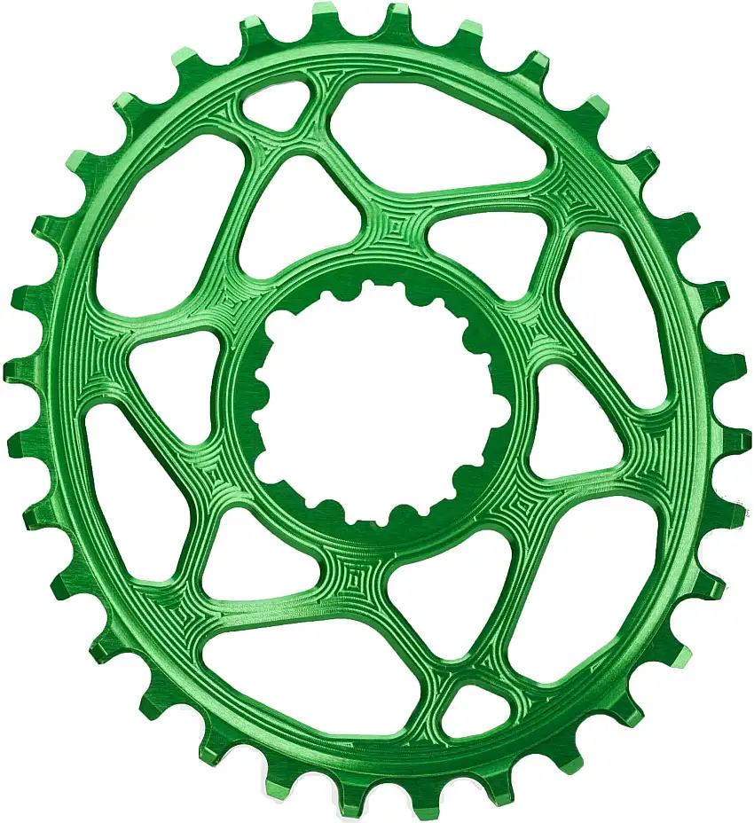 Drev AbsoluteBlack Oval SRAM GPX direct mount 9-12 växlar 26T grön
