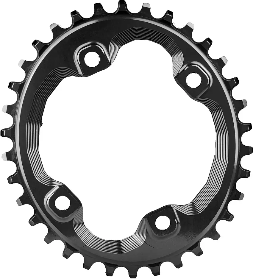 Drev AbsoluteBlack Oval 96 bcd Shimano XT M8000/SLX M7000/MT700 asymmetrisk 9-12 växlar 34T svart