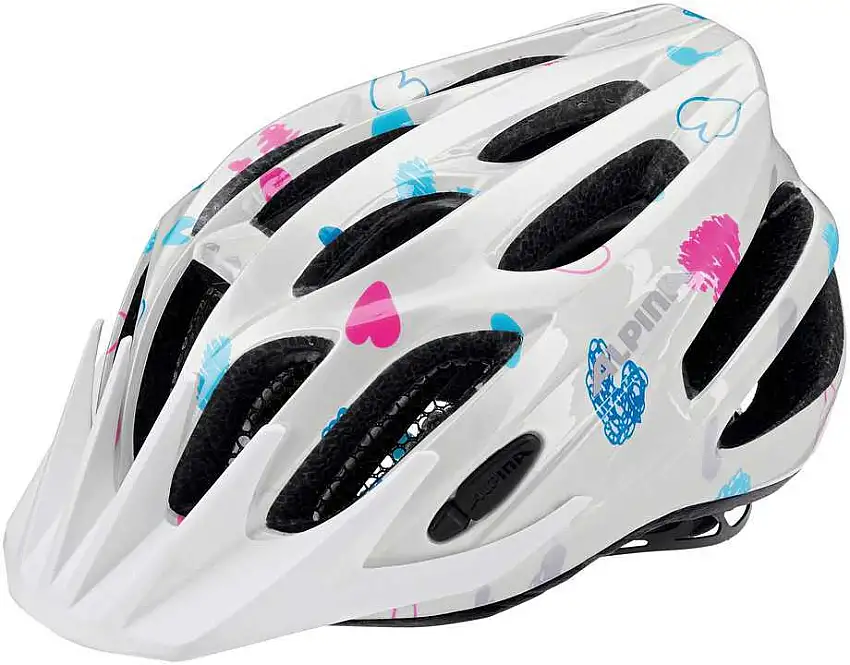 Cykelhjälm Alpina Fb Junior 2.0 Flash vit Hjärtan