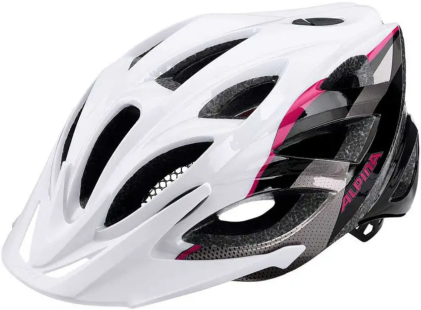 Cykelhjälm Alpina Seheos vit/titan/rosa