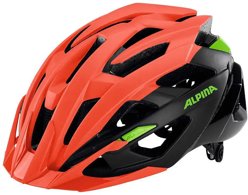 Cykelhjälm Alpina Valparola XC neonröd/svart/grön
