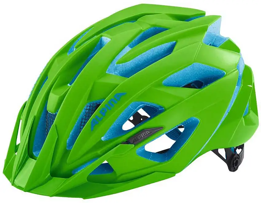 Cykelhjälm Alpina Valparola XC neongrön/blå
