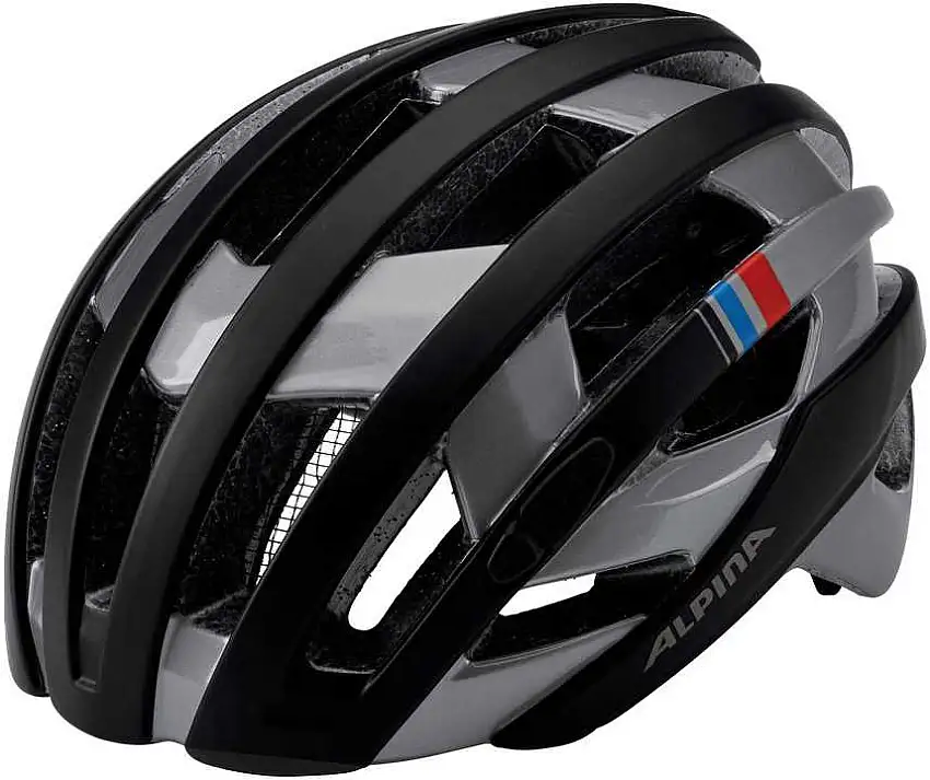 Cykelhjälm Alpina Campiglio svart/silver/röd